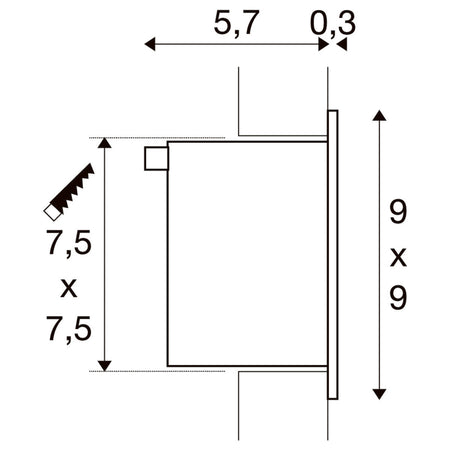SLV FRAME BASIC Maßzeichnung