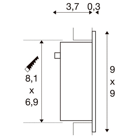 SLV FRAME CURVE Maßzeichnung