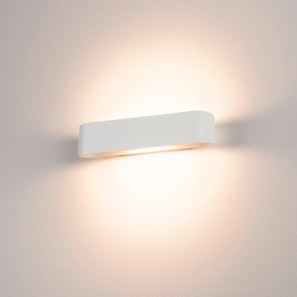 SLV Wandleuchte Qt-De12 Oval Up/down Weiß L/b/h 30/8/65 Cm Max. 120W