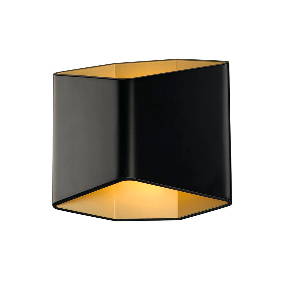 SLV Indoor Led Wandaufbauleuchte Schwarz/gold 2700K