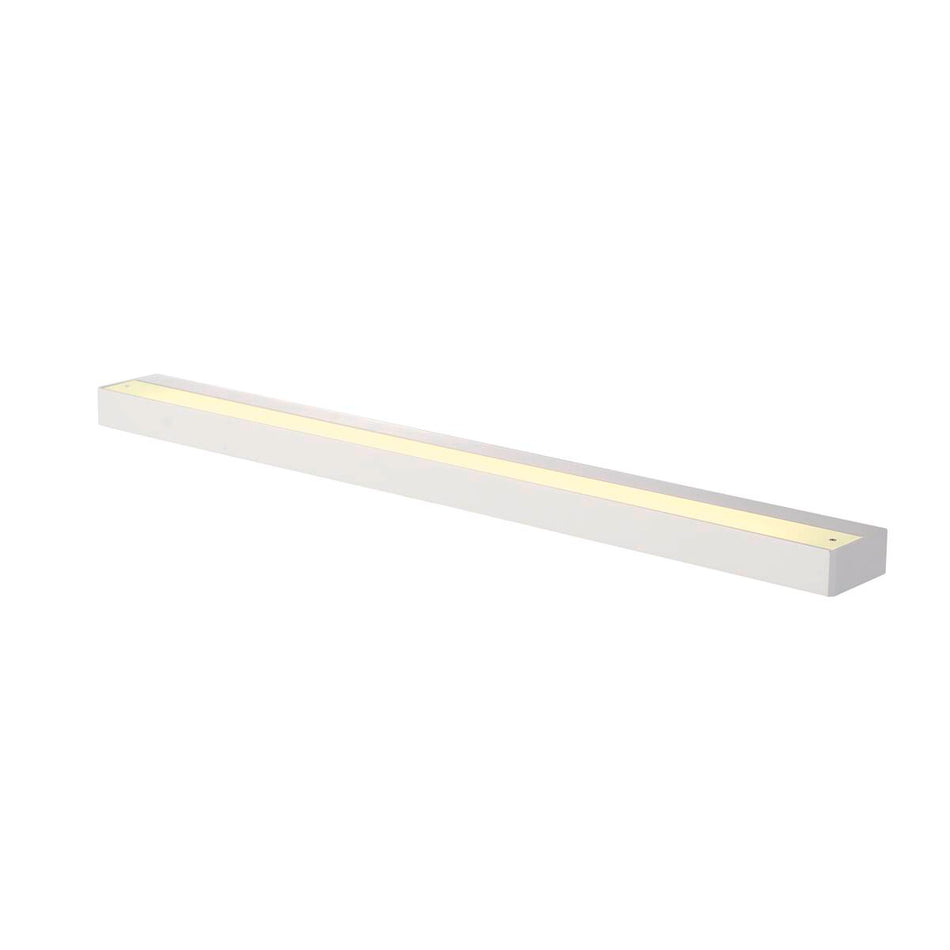 SLV Wandleuchte Led 3000K Eckig Weiß Glas Satiniert Energiesparleuchte L/b/h 895/85/4 Cm 33 W