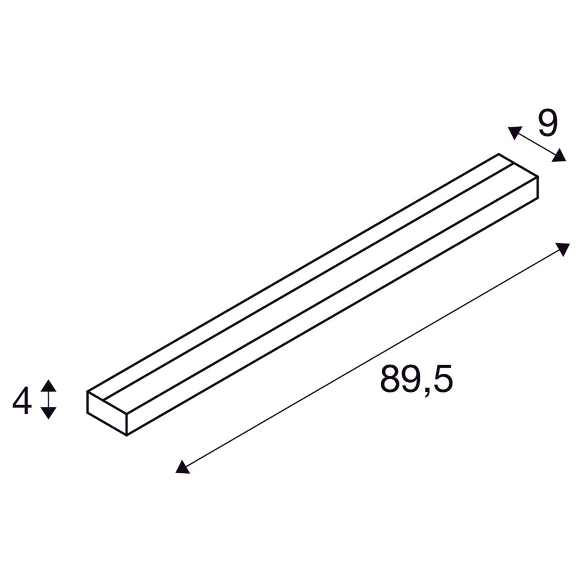 Applique murale LED Sedo 21 3000K Carrée Verre Blanc Satiné Économie d'énergie L/L/H 895/85/4 Cm 33 W