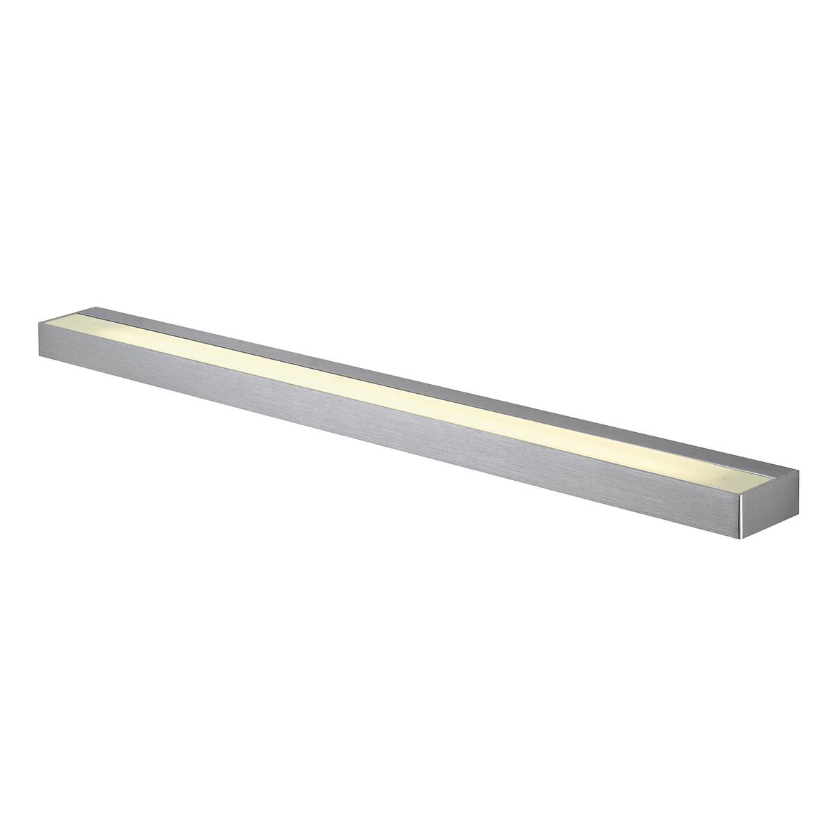 Sedo 21 wall light LED 3000K square brushed aluminium satin glass L/w/h 895/85/4 cm energy saving light 33 W