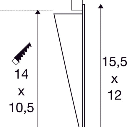 Downunder Pur 150 Einbauleuchte Led 3000K Eckig Weiß L/b/h 12/32/155 Cm Inkl. Blattfedern