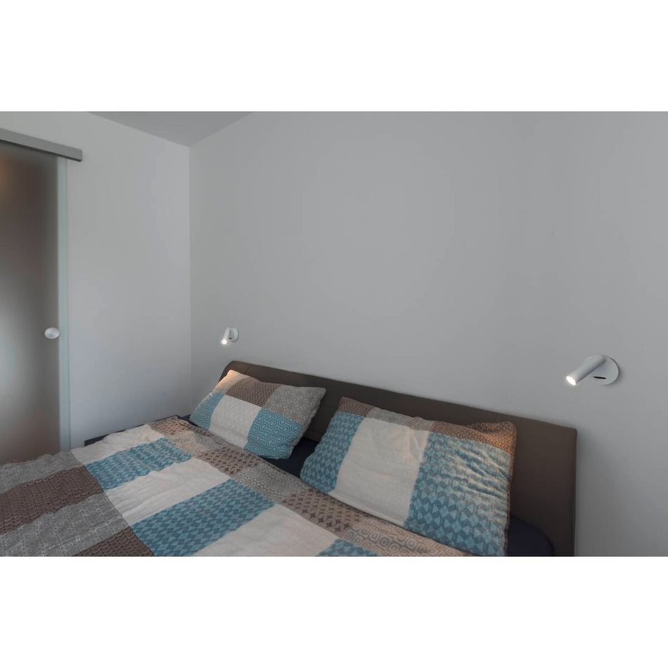 Applique et plafonnier Karpo 30 LED mono-flamme 3000K rond blanc avec interrupteur 75W