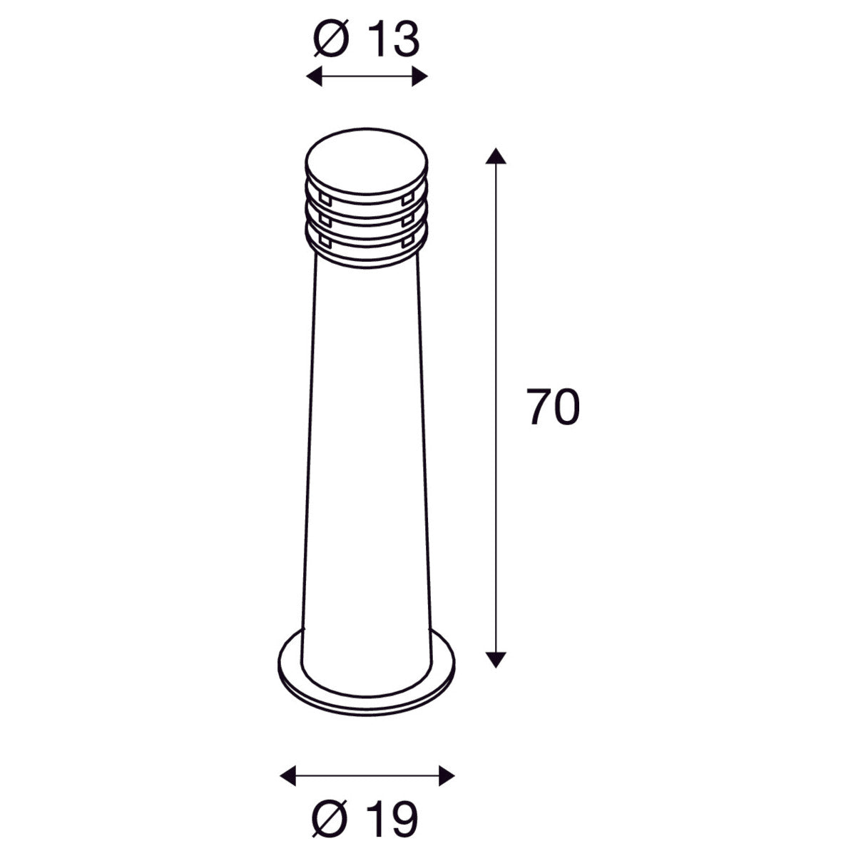 Bodenleuchten Pollerleuchte RUSTY 70 9W IP55 230V (E)