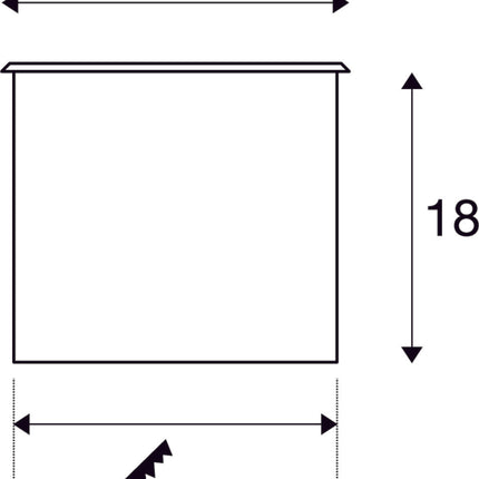 DASAR® 215, Outdoor Bodeneinbauleuchte, QPAR111, IP67, eckig, edelstahl 316, max. 75W