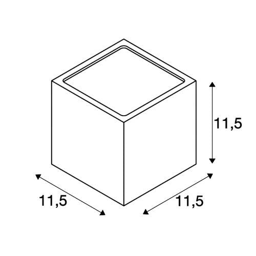 SLV SITRA CUBE 232535 – originale Maßzeichnung