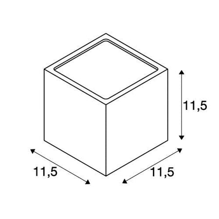 SLV SITRA CUBE 232535 – originale Maßzeichnung