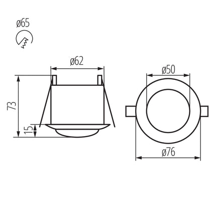 LED Bewegungsmelder mit PIR Sensor max. 5m weiß 2000VA / IP20 / 230V