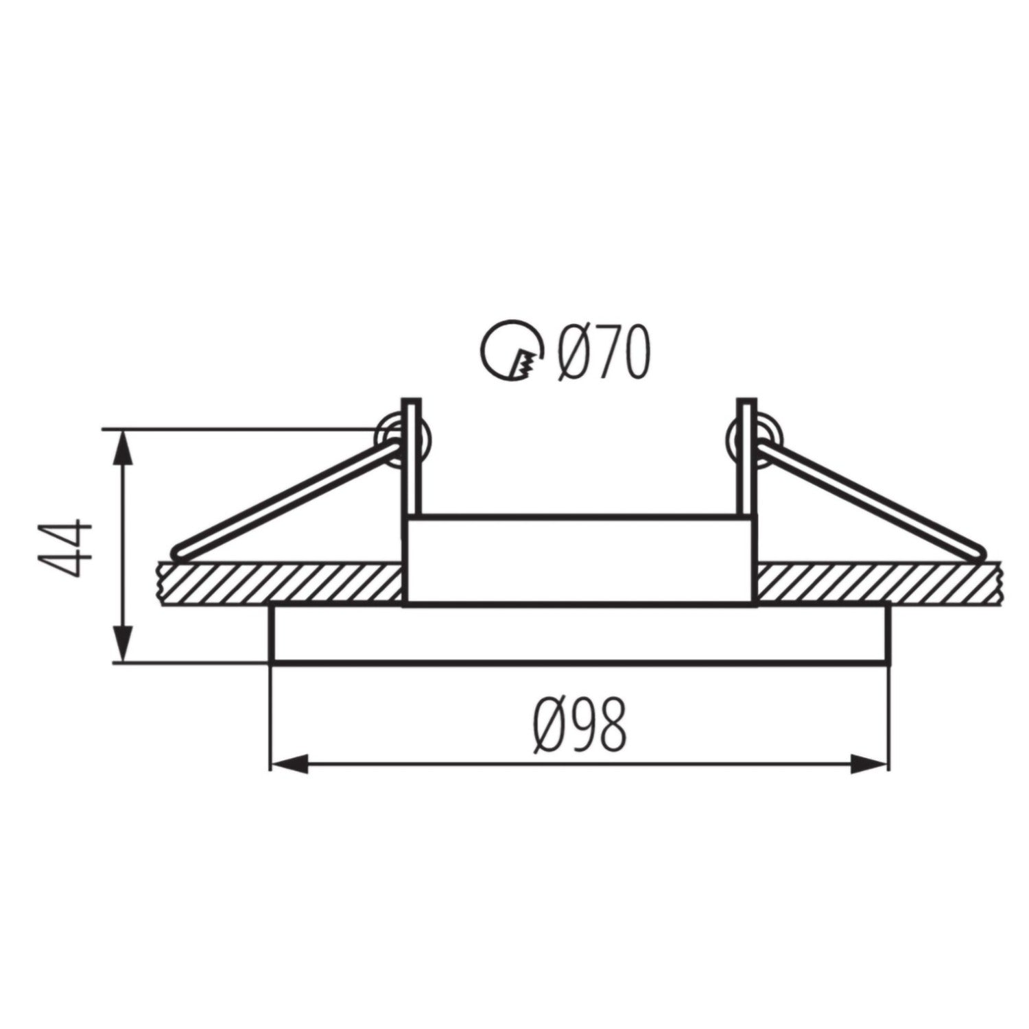 Einbaustrahler aus Aluminium Rund Ø98mm IP20 GU10 230V