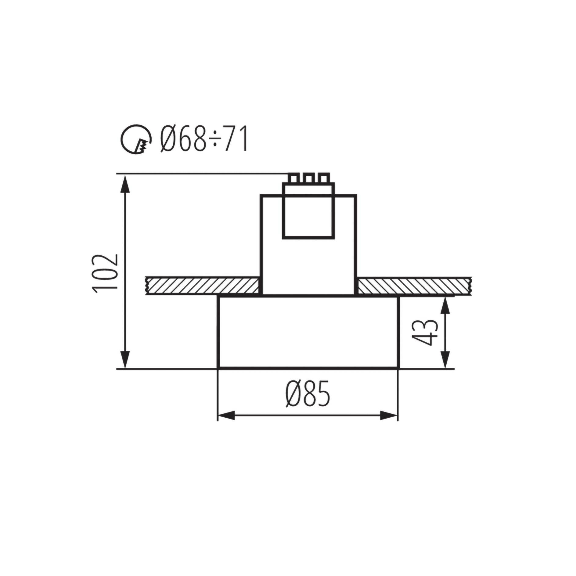 Einbaustrahler MINI RITI Rund Schwarz Weiß Kupfer GU10 230V