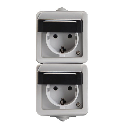 Kanlux TEKNO Doppelsteckdose vertikal 27134