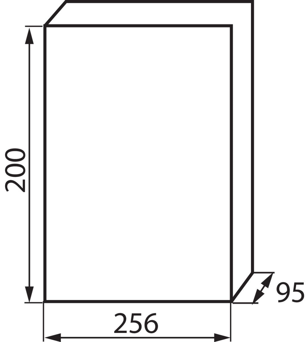 Verteilerkasten / Sicherungskasten / Stromverteiler, weiß / grau, 1-reihig, 200x256x95, 12P IP40 230/400V