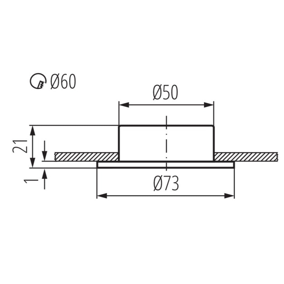 Möbeleinbauleuchte GAVI CT-2116B-W Rund Weiß IP20 G4 12V