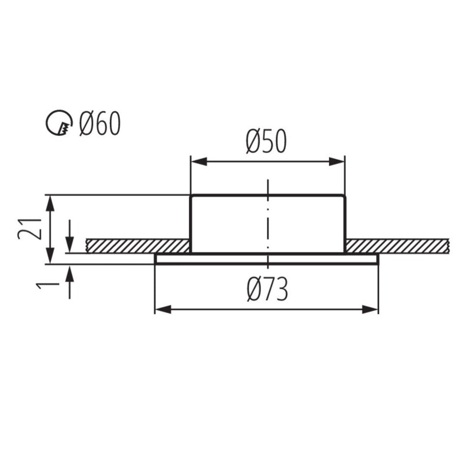 Möbeleinbauleuchte GAVI CT-2116B-C/M Rund Matt Chrom IP20 G4 12V