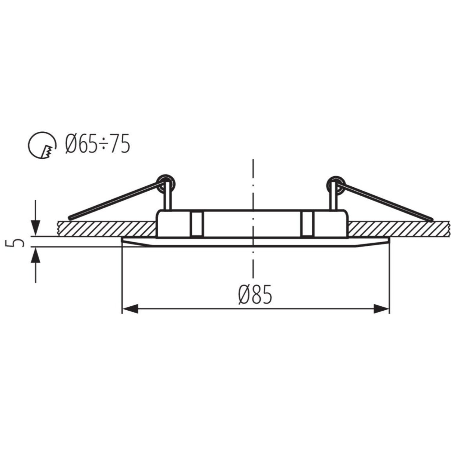 Einbaustrahler LUTO aus Aluminium Rund Ø85mm IP20 GU5,3 GU10 12V 230V