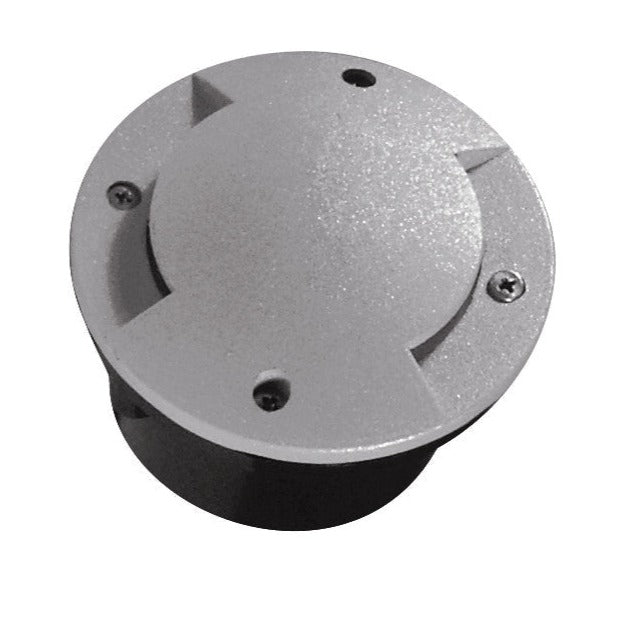 LED Außenleuchte / Bodeneinbaustrahler, rund, grau, kaltweiß, 1W / IP66 / 230V