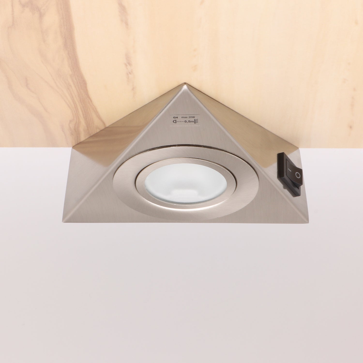 LED Möbelunterbauleuchte Dreieckstrahler mit oder ohne Schalter IP20 G4 12V