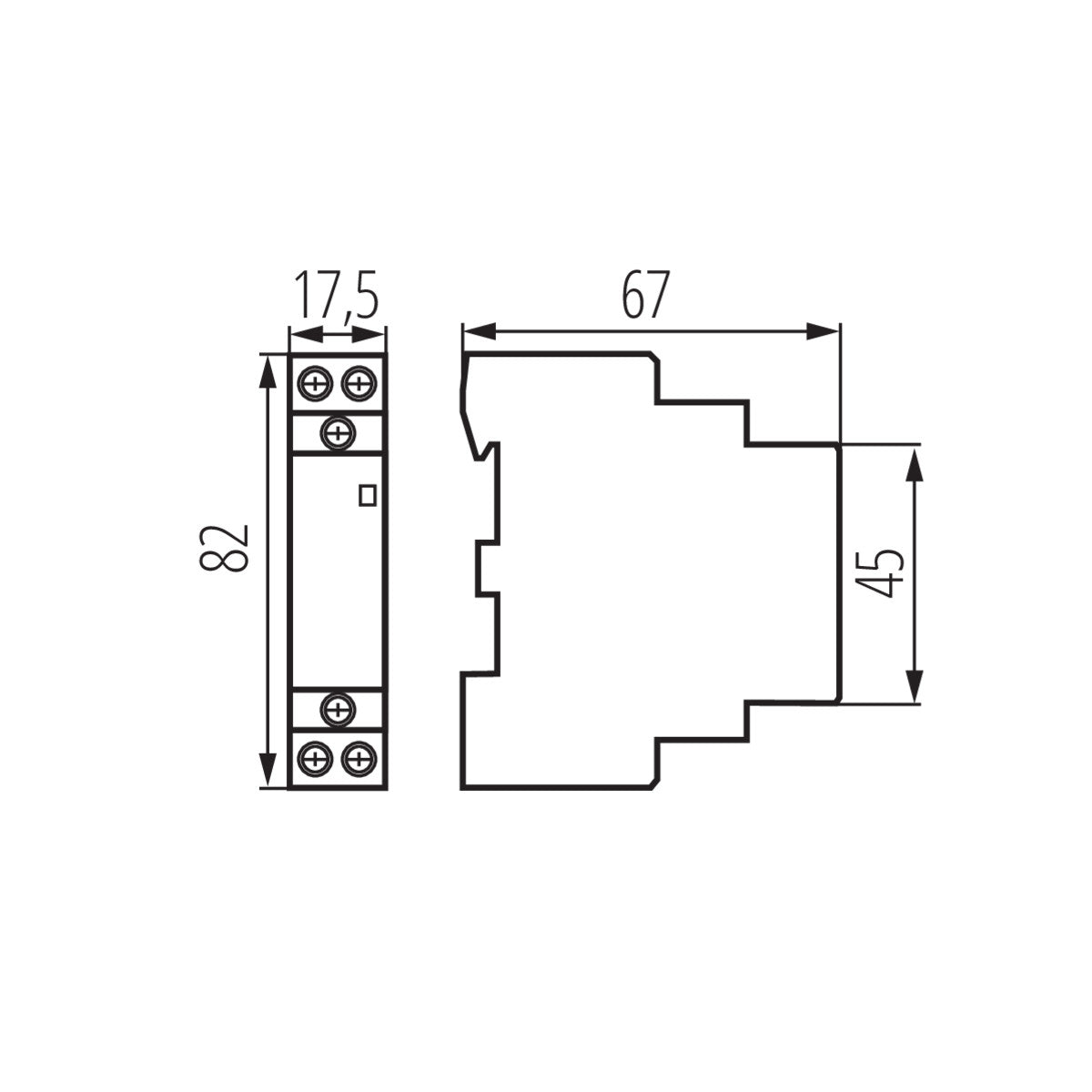 Installationsschütz KMC 20-20, weiß, 20A / IP20 / 230V