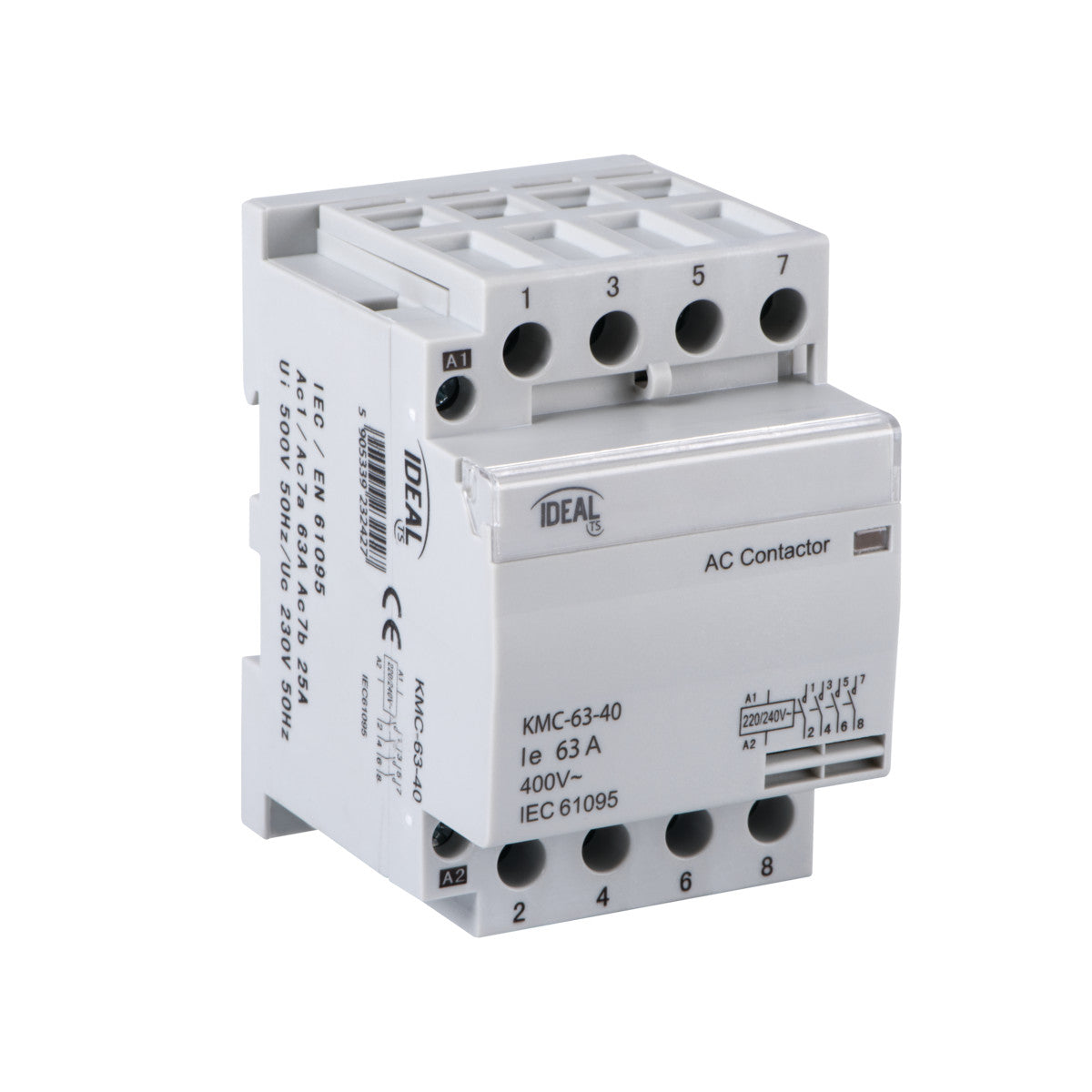 Installationsschütz KMC 63-40, weiß, 63A / IP20 / 230V
