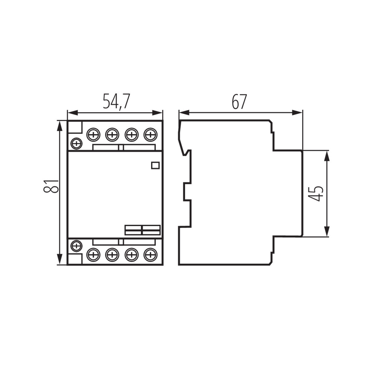 Installationsschütz KMC 63-40, weiß, 63A / IP20 / 230V