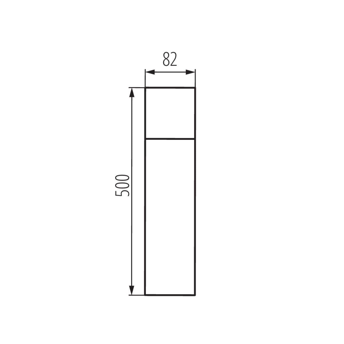 Außenleuchte VADRA 50 / 80 Pollerleuchte eckig 500mm oder 800mm max 11W IP44 E27 230V