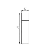 Außenleuchte VADRA 50 / 80 Pollerleuchte eckig 500mm oder 800mm max 11W IP44 E27 230V
