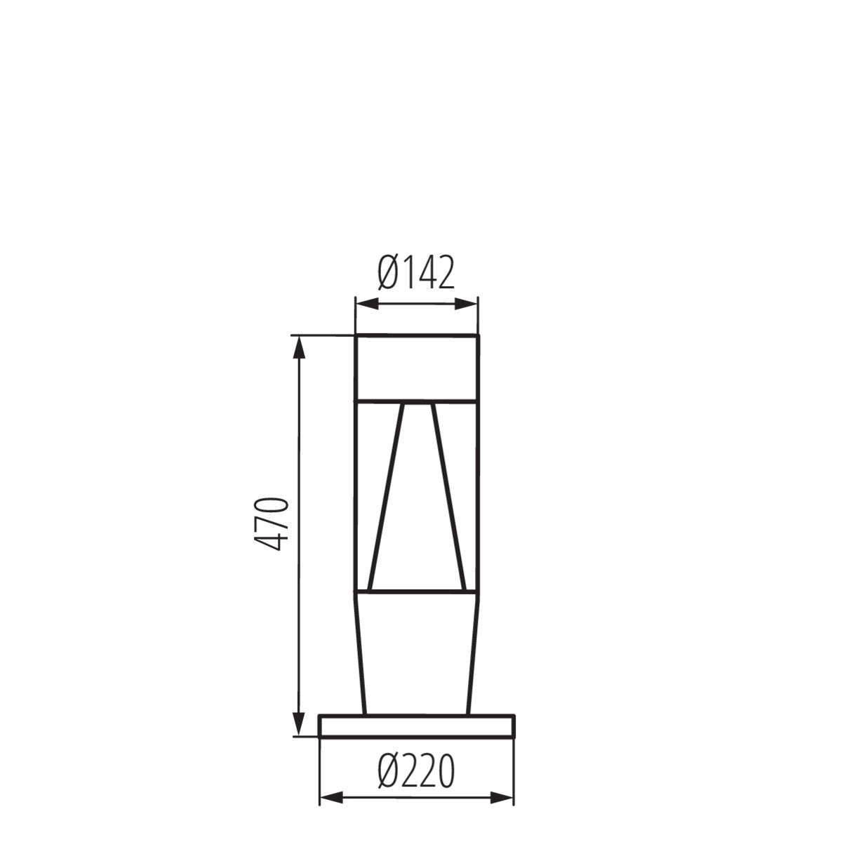 Außenleuchte Pollerleuchte INVO TR 47-O-GR graphit zylinderförmig max 3x 3,5W GU10 IP54 230V