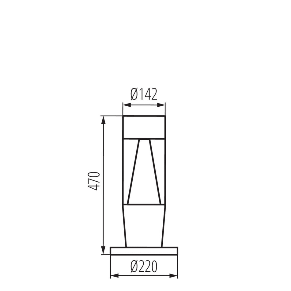 Außenleuchte Pollerleuchte INVO TR 47-O-GR graphit zylinderförmig max 3x 3,5W GU10 IP54 230V