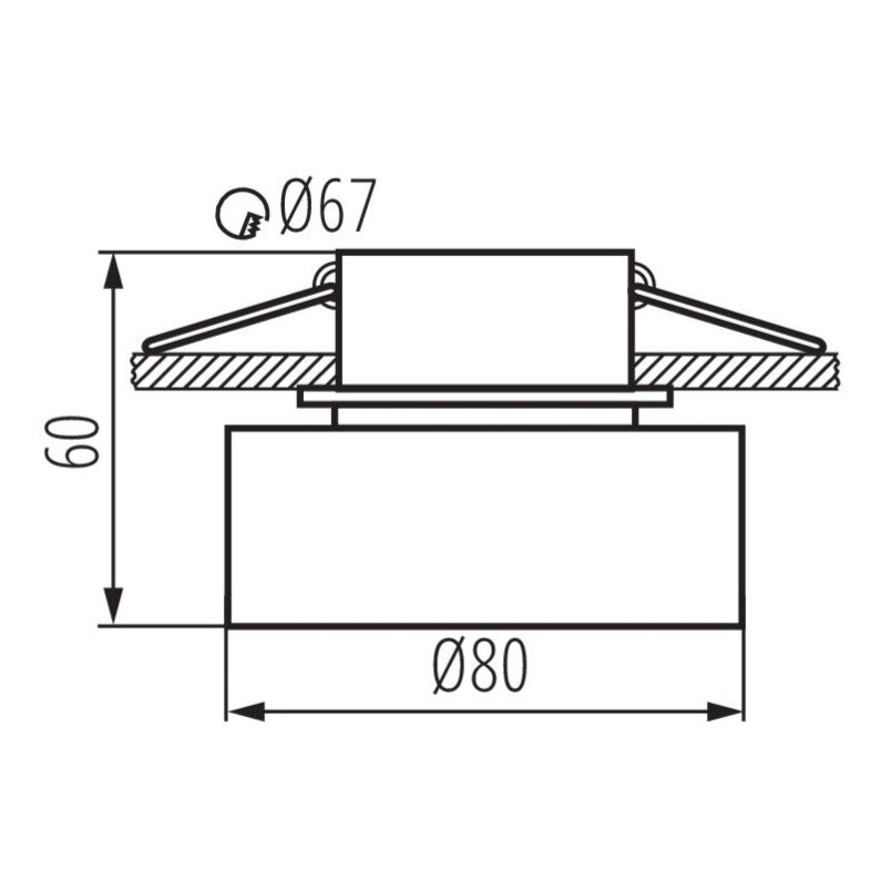 Einbaustrahler GOVIK DSO-W Rund Weiß IP20 GU10 230V 12V