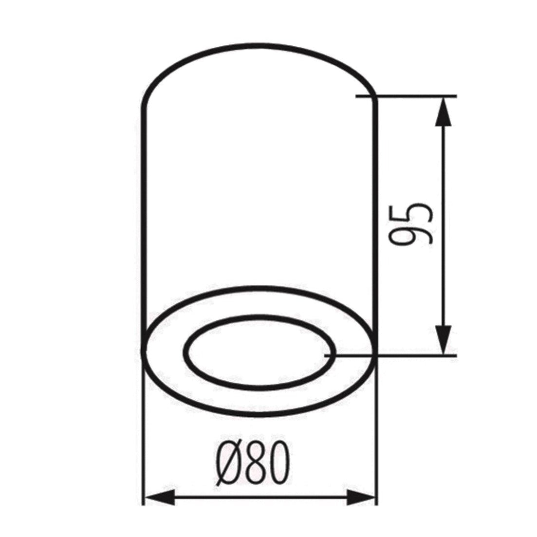 Aufbaustrahler SANI IP44 DSO Downlight Rund 95mm x Ø80mm P44 GU10 230V