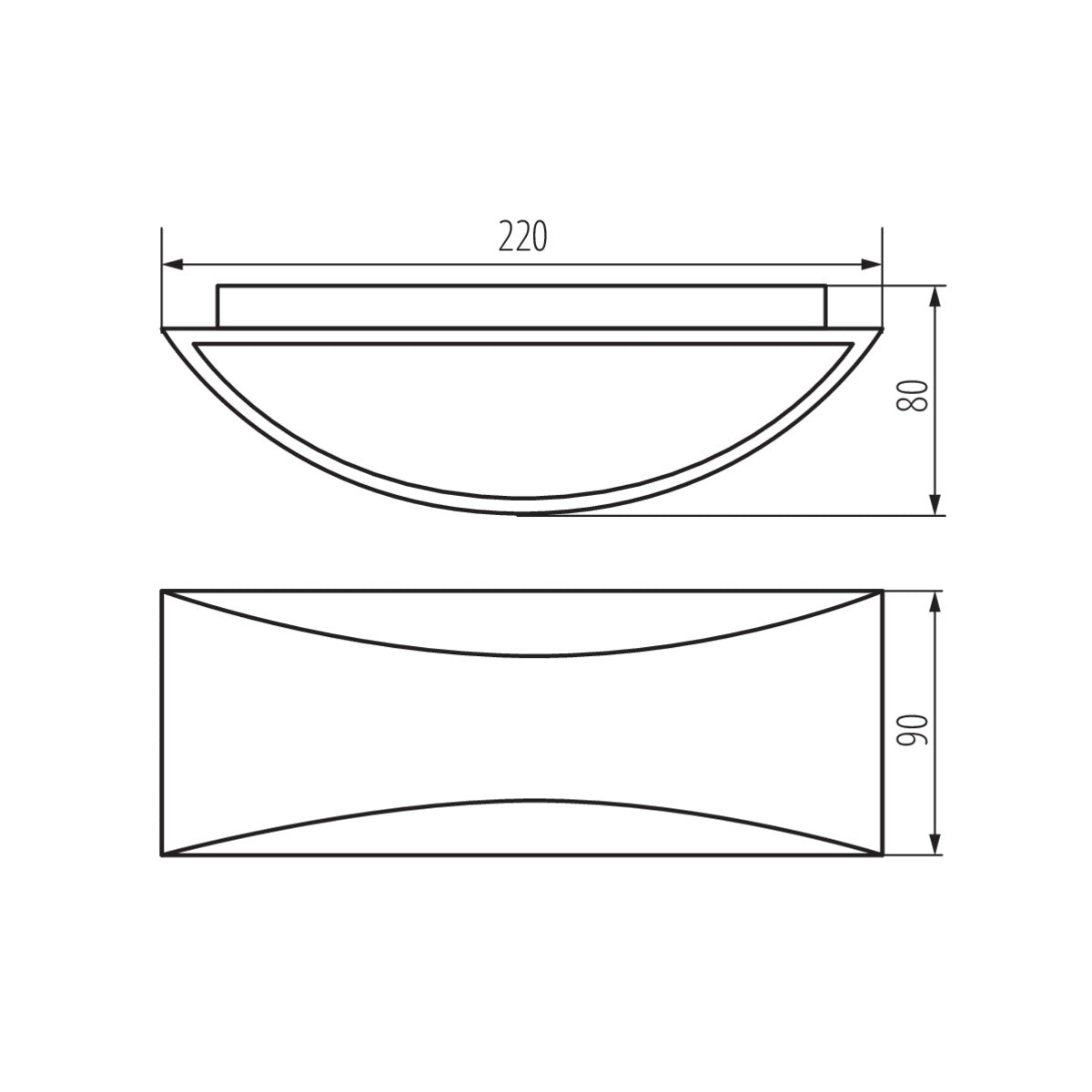 Außen Wandleuchte up&down aus Aluminium IP54 8W 230V