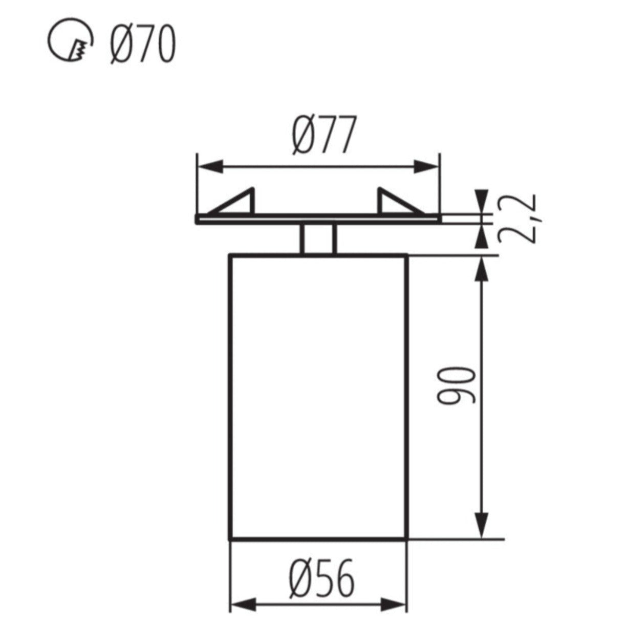 Einbaustrahler CHIRO aus Aluminium Rund Ø77mm IP20 GU10 230V