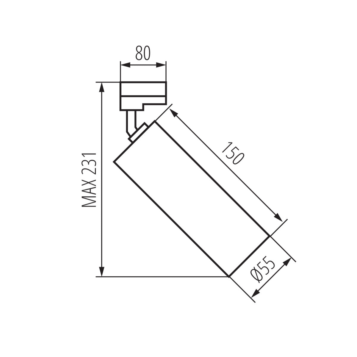 LED 3-Phasen-Schienenstrahler ACORD ATL2 Weiß und Schwarz GU10 230V