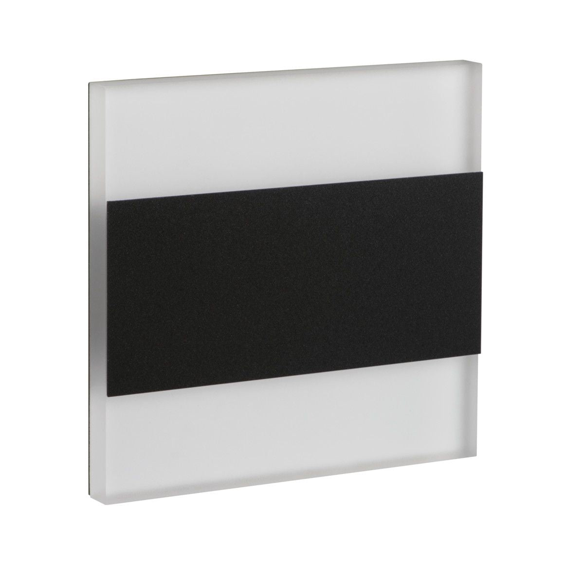 LED recessed stair light with transformer, black, square, warm white / neutral white, 1.3W / IP20 / 230V 