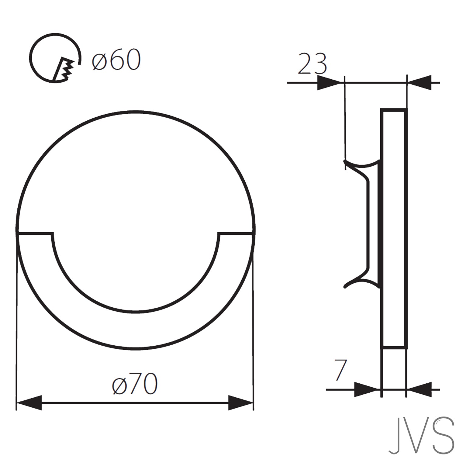 LED Treppeneinbauleuchte SOLA LED AC-WW mit Trafo Edelstahl rund warmweiß / kaltweiß, 1.3W / IP20 / 230V