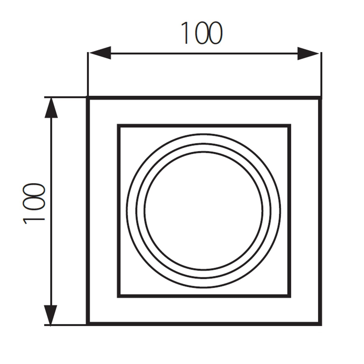 LED Einbaustrahler ARET 1XMR16-W Downlight Weiß Eckig Schwenkbar IP20 GU10 230V