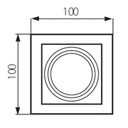 LED Einbaustrahler ARET 1XMR16-W Downlight Weiß Eckig Schwenkbar IP20 GU10 230V
