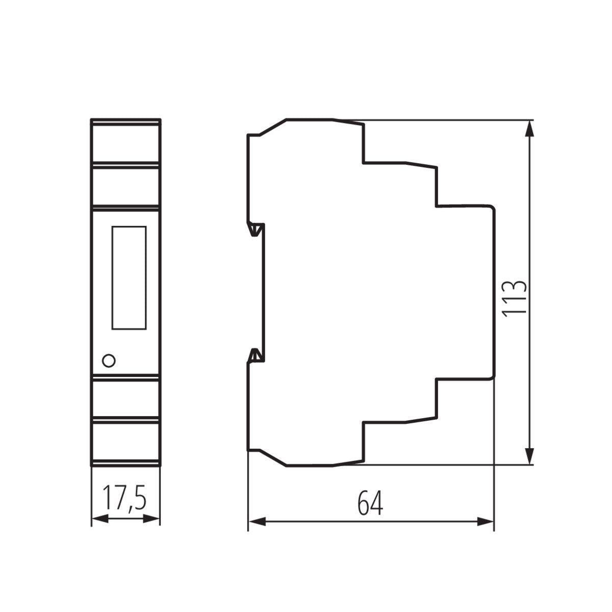 Digitaler Schienen-Stromzähler, Stromverbrauchszähler, weiß, 45A / IP20 / 230V