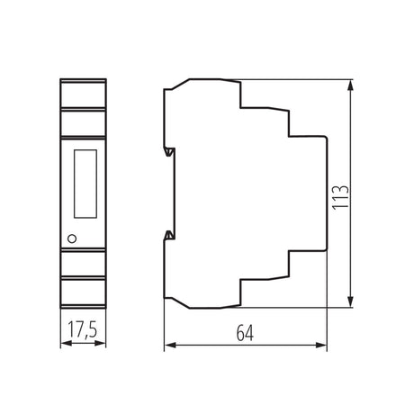 Digitaler Schienen-Stromzähler, Stromverbrauchszähler, weiß, 45A / IP20 / 230V