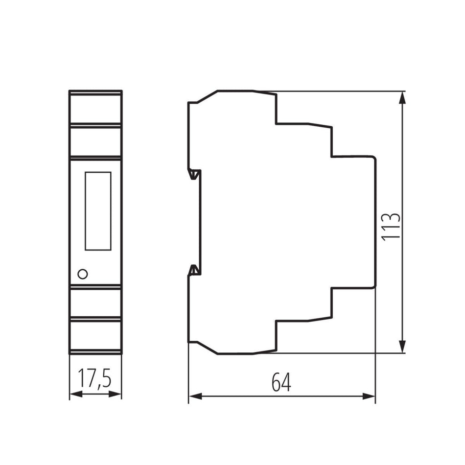 Digitaler Schienen-Stromzähler, Stromverbrauchszähler, weiß, 45A / IP20 / 230V
