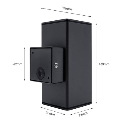 Außenwandleuchte Up&Down Anthrazit LED GU10 230V