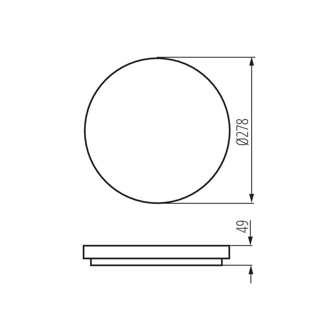 Deckenleuchte VARSO LED 18W-NW-WW-O Rund Innen & Außen Weiß Ø25cm x 4.9cm 18W Neutralweiss oder Warmweiss IP54 230V