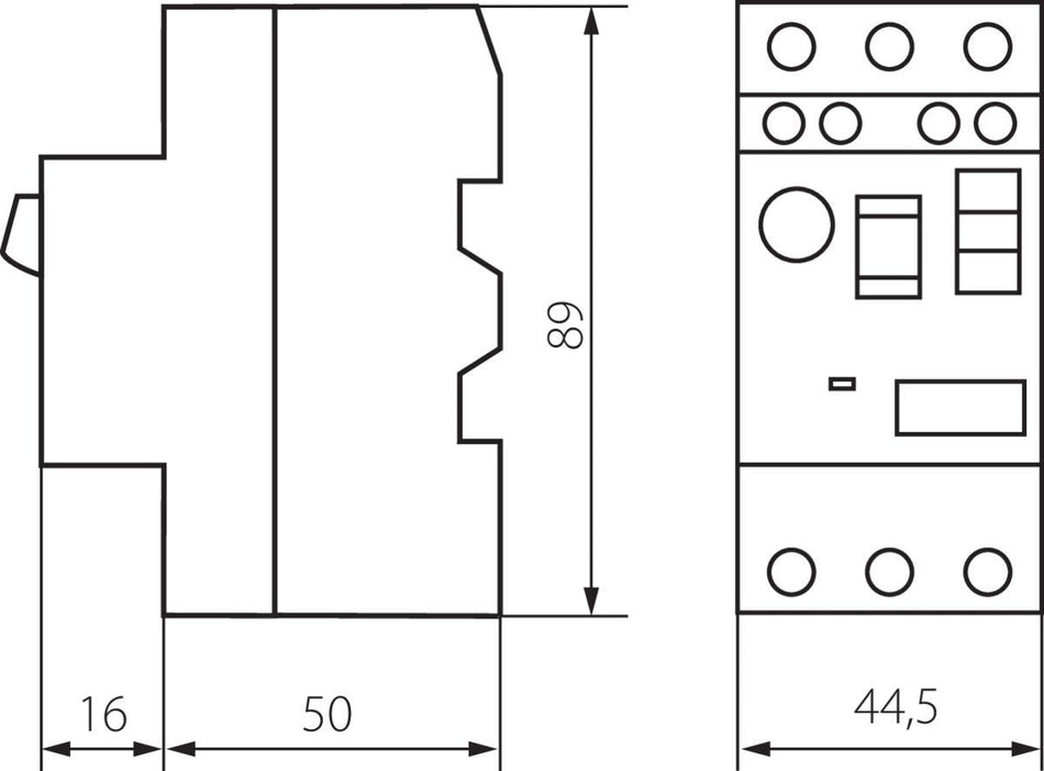 Motorschutzschalter weiß, 18A IP20