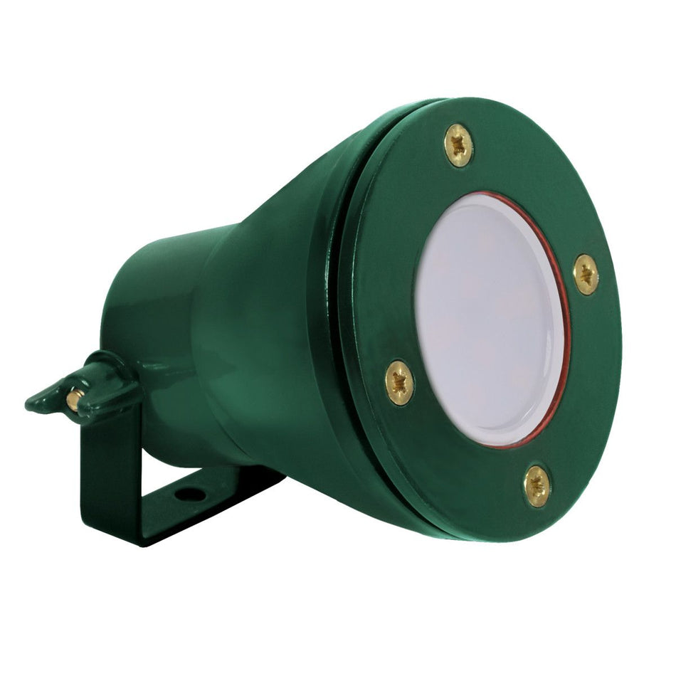 LED Teichleuchte Unterwasserleuchte grün inkl. 5 Watt Leichtmittel Warmweiss GU5,3 IP68 12V
